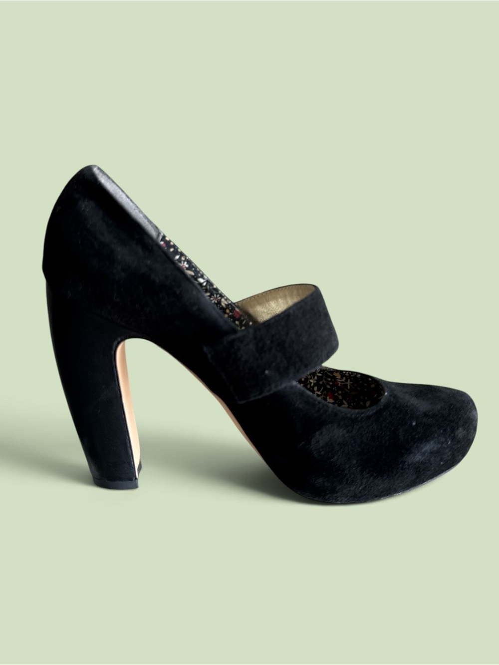Seychelles "Third Degree" Black Suede Mary Jane Pumps - Picture 3 of 9